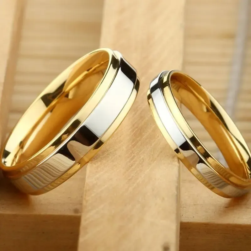 European And American Fashion Men's Rings Men's And Women's Couples' Rings Tungsten Steel